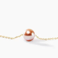 Collier Sissy Or Jaune Perle De Culture
