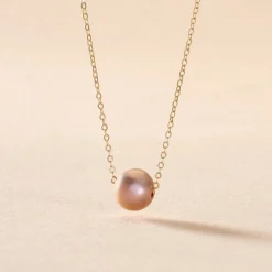 Collier Sissy Or Jaune Perle De Culture