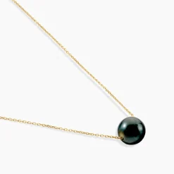 Collier Sissy Or Jaune Perle De Culture De Tahiti