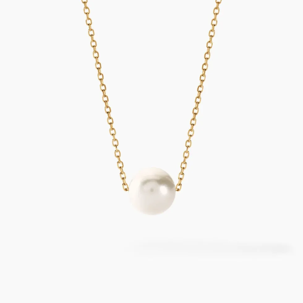 Collier Sissy Or Jaune Perle De Culture
