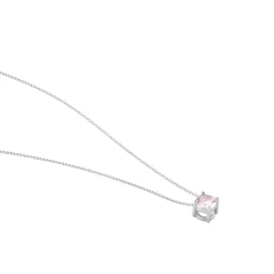 Collier Solitaire Argent Blanc Rio Santa Teresa Oxyde De Zirconium