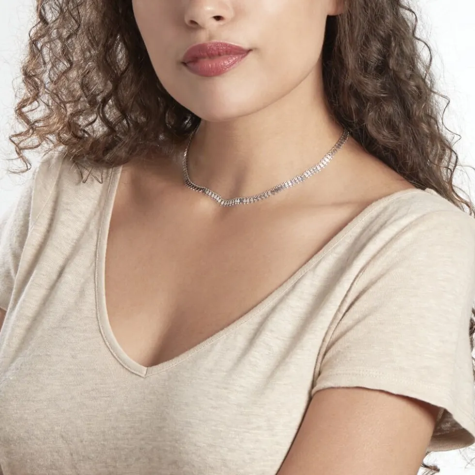 Collier Soranaae Argent Blanc
