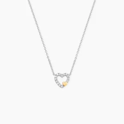 Collier Sorya Or Jaune Argent Blanc Oxyde De Zirconium