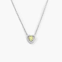 Collier Suzon Argent Blanc Oxyde De Zirconium