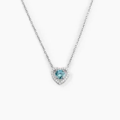 Collier Suzon Argent Blanc Oxyde De Zirconium