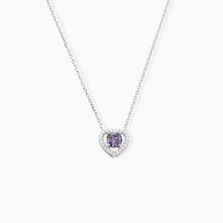 Collier Suzon Argent Blanc Oxyde De Zirconium
