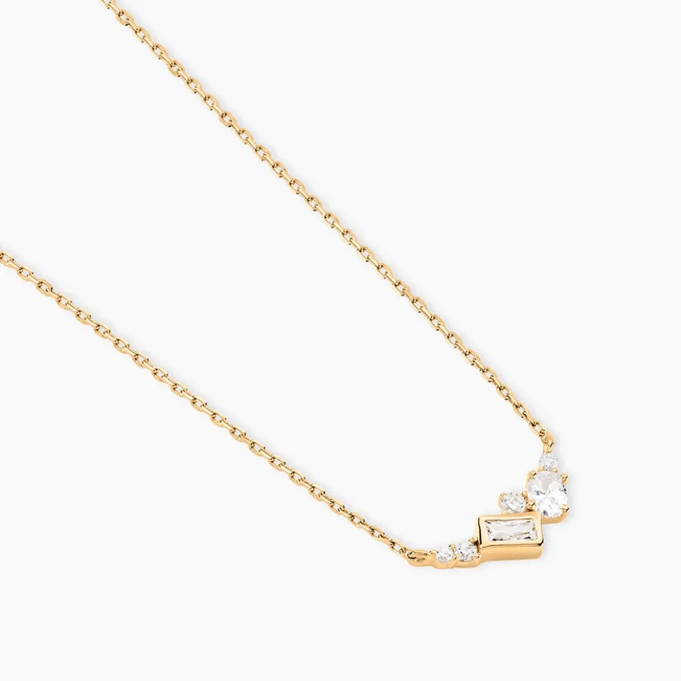 Collier Sya Plaqué Or Jaune Oxyde De Zirconium