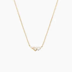 Collier Sya Plaqué Or Jaune Oxyde De Zirconium