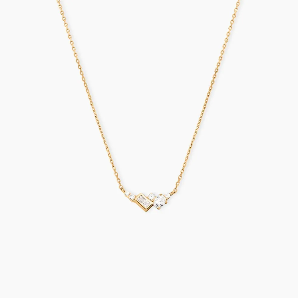 Collier Sya Plaqué Or Jaune Oxyde De Zirconium