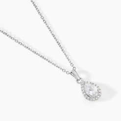Collier Sylla Argent Blanc Oxyde De Zirconium