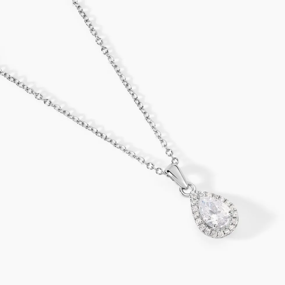 Collier Sylla Argent Blanc Oxyde De Zirconium