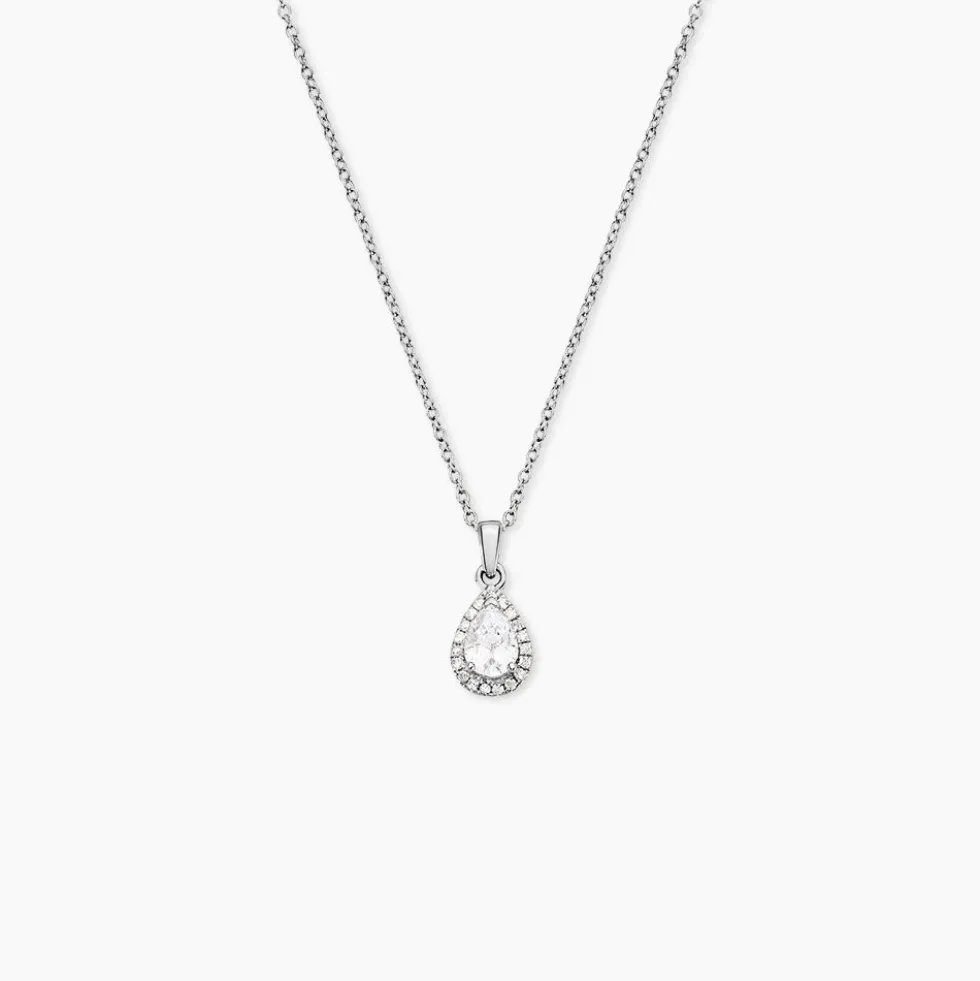Collier Sylla Argent Blanc Oxyde De Zirconium