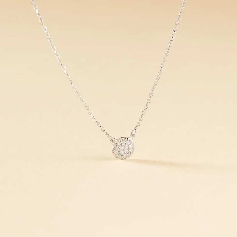 Collier Teani Or Blanc Diamant