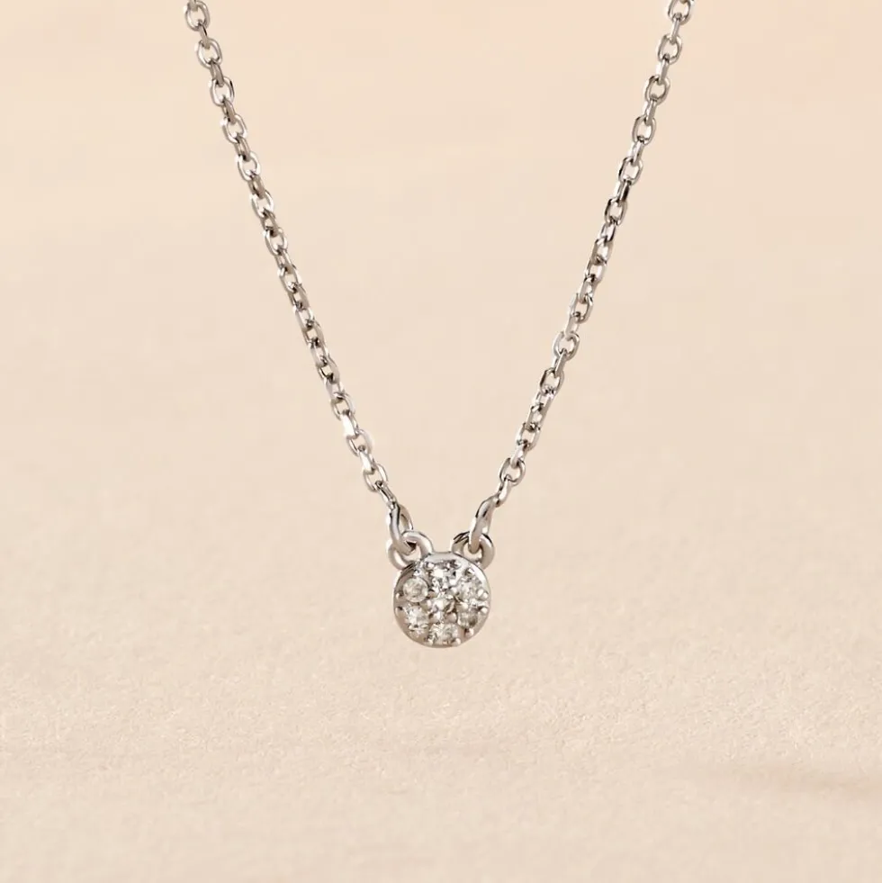 Collier Teani Or Blanc Diamant