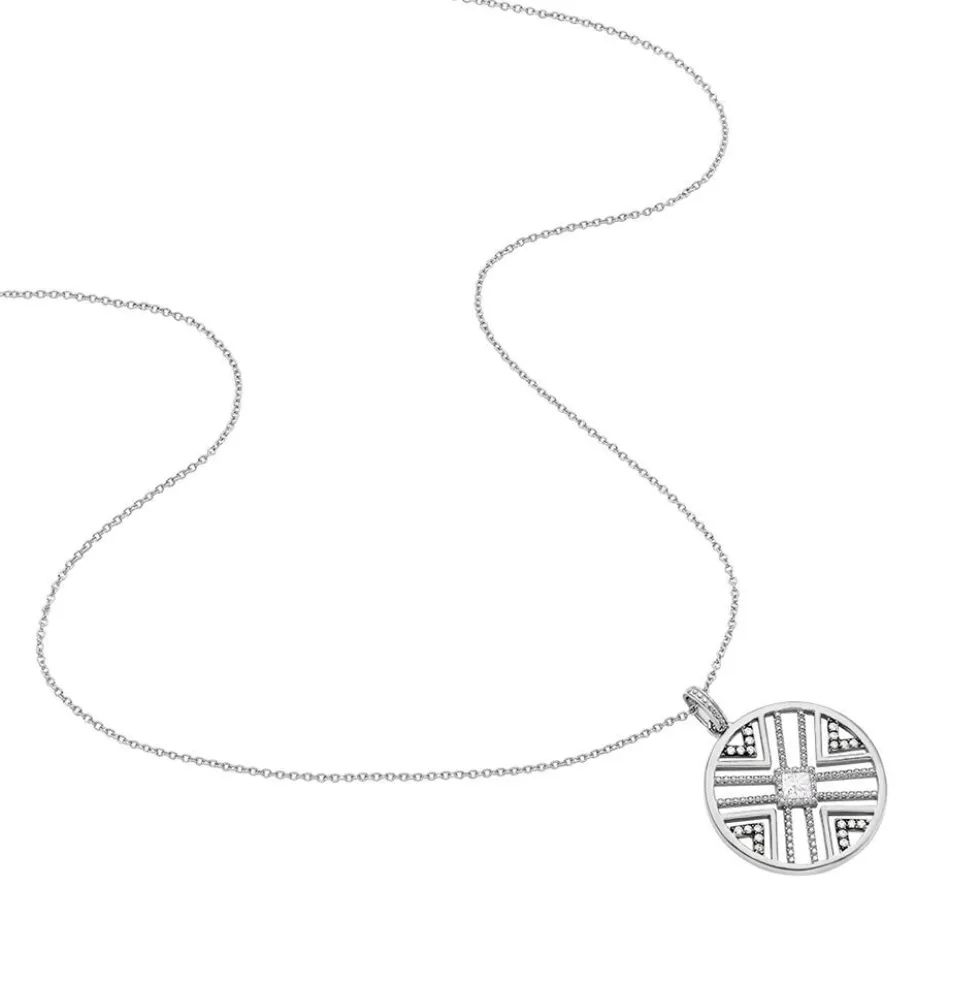 Collier Tribal Argent Blanc Oxyde De Zirconium
