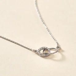 Collier Twillie Argent Blanc Oxyde De Zirconium