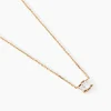 Collier Valentyne Plaque Or Jaune Oxyde De Zirconium