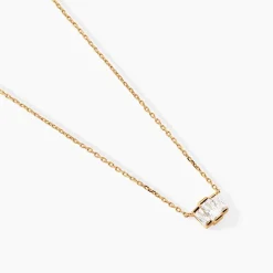 Collier Valentyne Plaque Or Jaune Oxyde De Zirconium