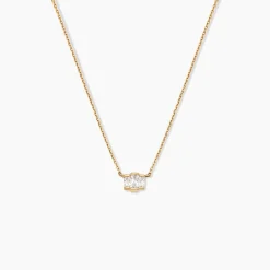 Collier Valentyne Plaque Or Jaune Oxyde De Zirconium