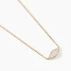 Collier Valentyne Plaque Or Jaune Oxyde De Zirconium