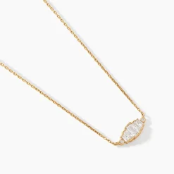 Collier Valentyne Plaque Or Jaune Oxyde De Zirconium