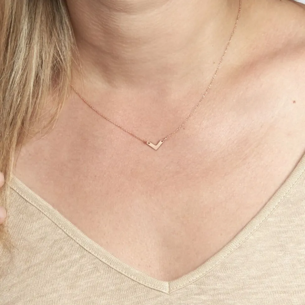 Collier Veroniica Argent Rose