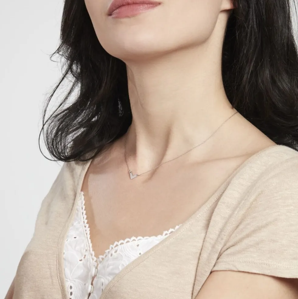 Collier Veroniica Argent Blanc