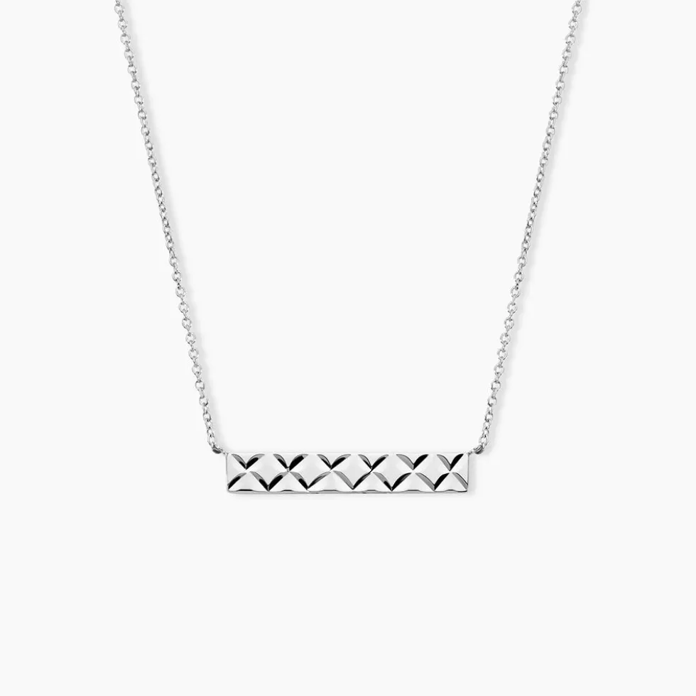 Collier Vinie Argent Blanc