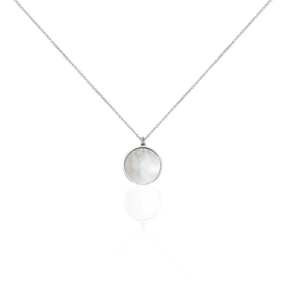 Collier Zoelle Argent Blanc Nacre