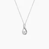 Collier Absa Argent Blanc Oxyde De Zirconium
