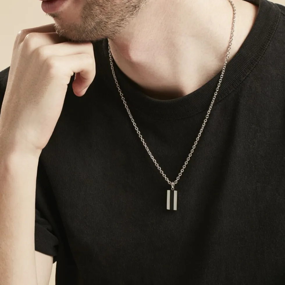 Collier Acier Vieillit Bedirhan Agate