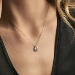 Collier Adrienne Or Blanc Oxyde De Zirconium