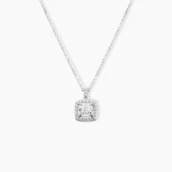 Collier Adrienne Or Blanc Oxyde De Zirconium