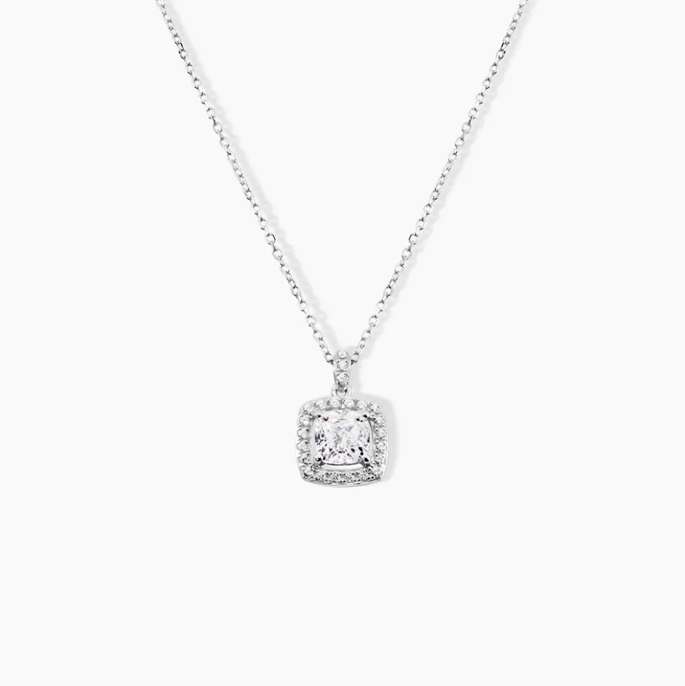 Collier Adrienne Or Blanc Oxyde De Zirconium