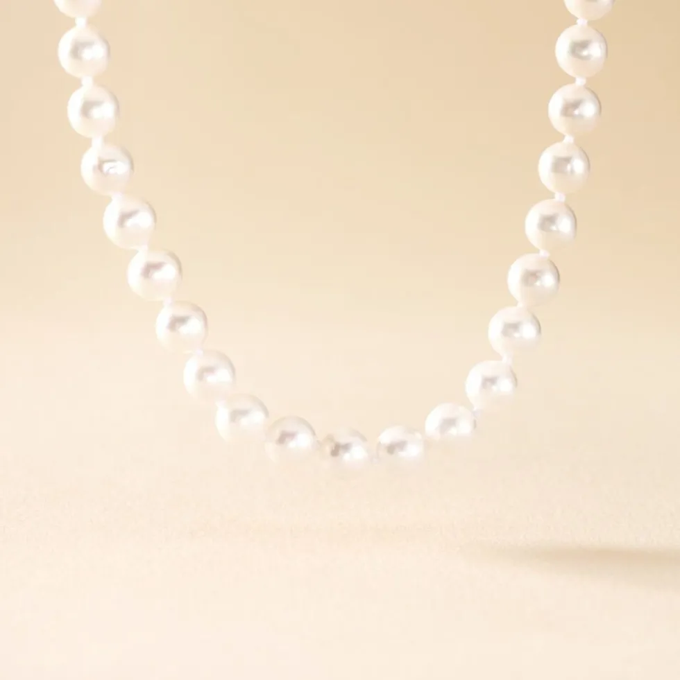 Collier Akoya Or Jaune Perle De Culture D'akoya