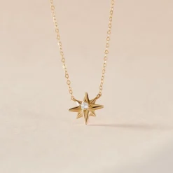 Collier Alastar Or Jaune Oxyde De Zirconium