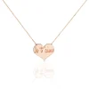 Collier Albizia Coeur Message Or Rose