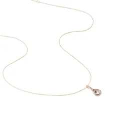 Collier Alice Or Rose Morganite Et Oxyde De Zirconium