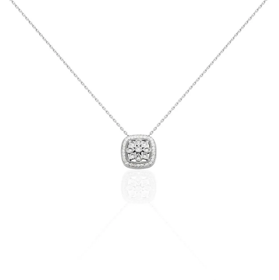Collier Alixia Or Blanc Diamant