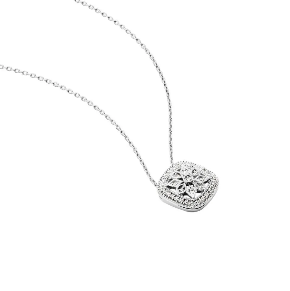 Collier Alixia Or Blanc Diamant