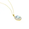 Collier Allande Or Jaune Topaze Et Oxyde De Zirconium