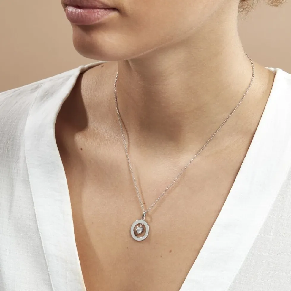 Collier Almas Argent Blanc Oxyde De Zirconium