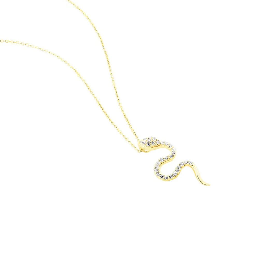 Collier Alvina Or Jaune Oxyde De Zirconium