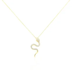 Collier Alvina Or Jaune Oxyde De Zirconium