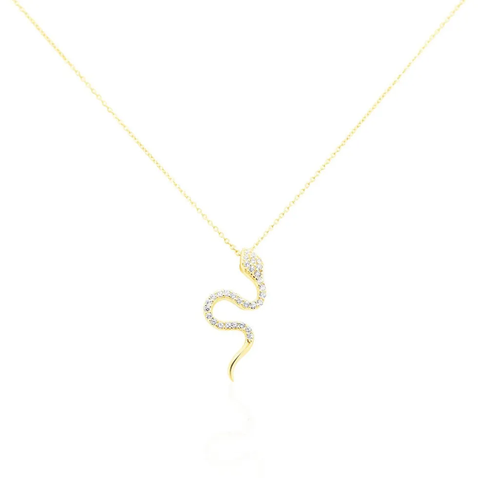 Collier Alvina Or Jaune Oxyde De Zirconium