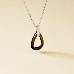 Collier Amaris Argent Blanc Céramique Et Oxyde De Zirconium
