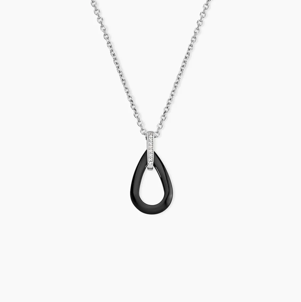 Collier Amaris Argent Blanc Céramique Et Oxyde De Zirconium