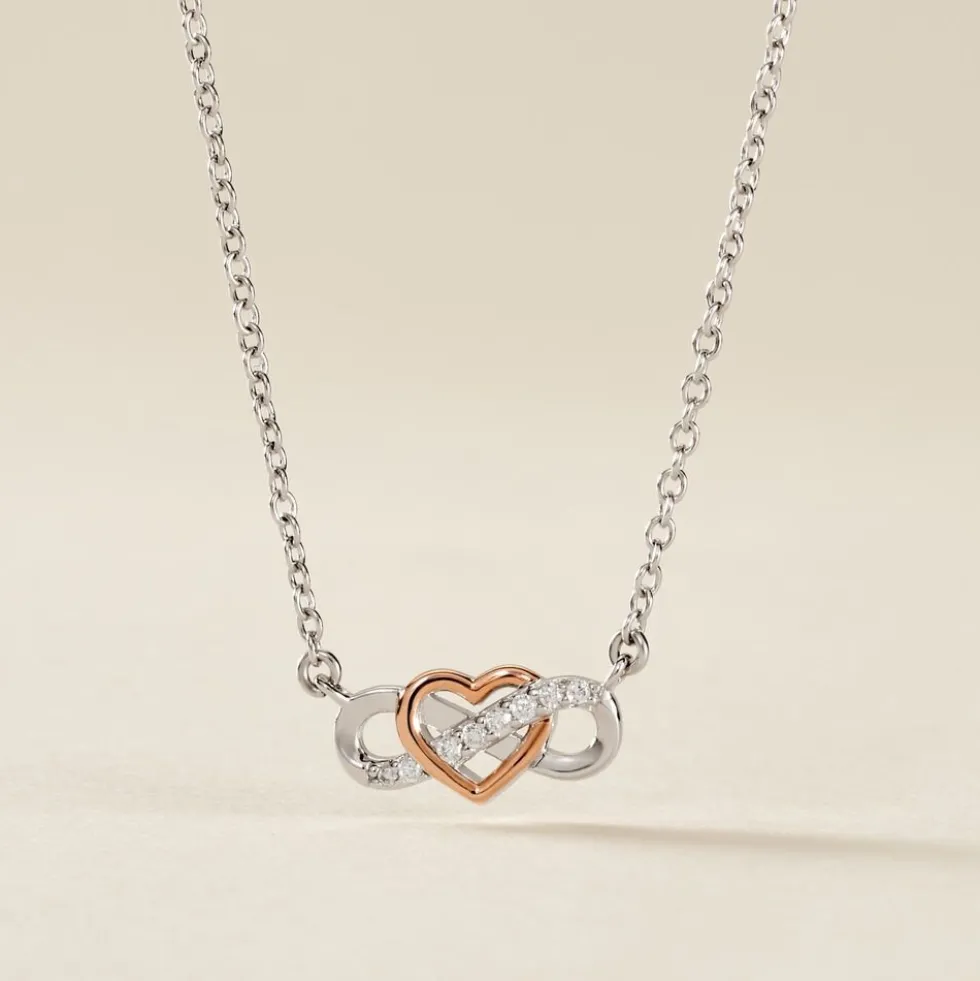Collier Amuri Argent Bicolore Oxyde De Zirconium