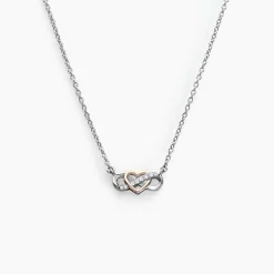 Collier Amuri Argent Bicolore Oxyde De Zirconium