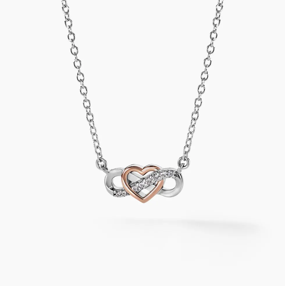 Collier Amuri Argent Bicolore Oxyde De Zirconium